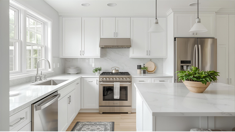 A pristine, clean kitchen after using the Ilumo PowerScrub